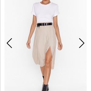 Nasty Gal Satin Midi Skirt